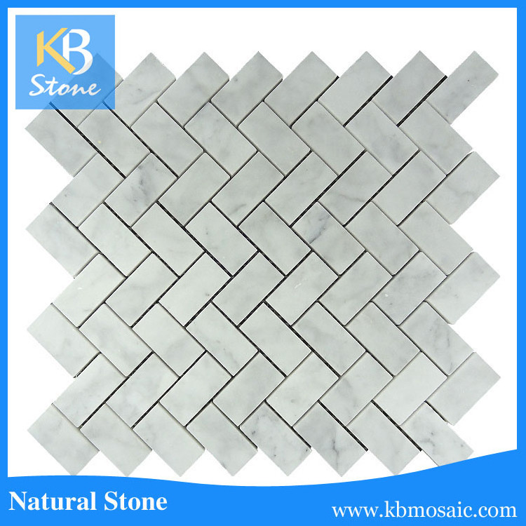 new Tiles Backsplash ,white carrara marble, mosaic peel and stick tile interior background wall