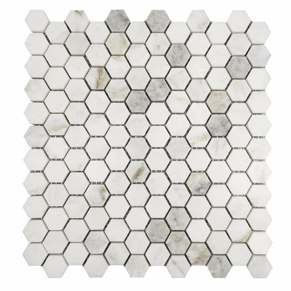 High quality hexagon marble mosaic bathroom wall tiles floor tiles interior