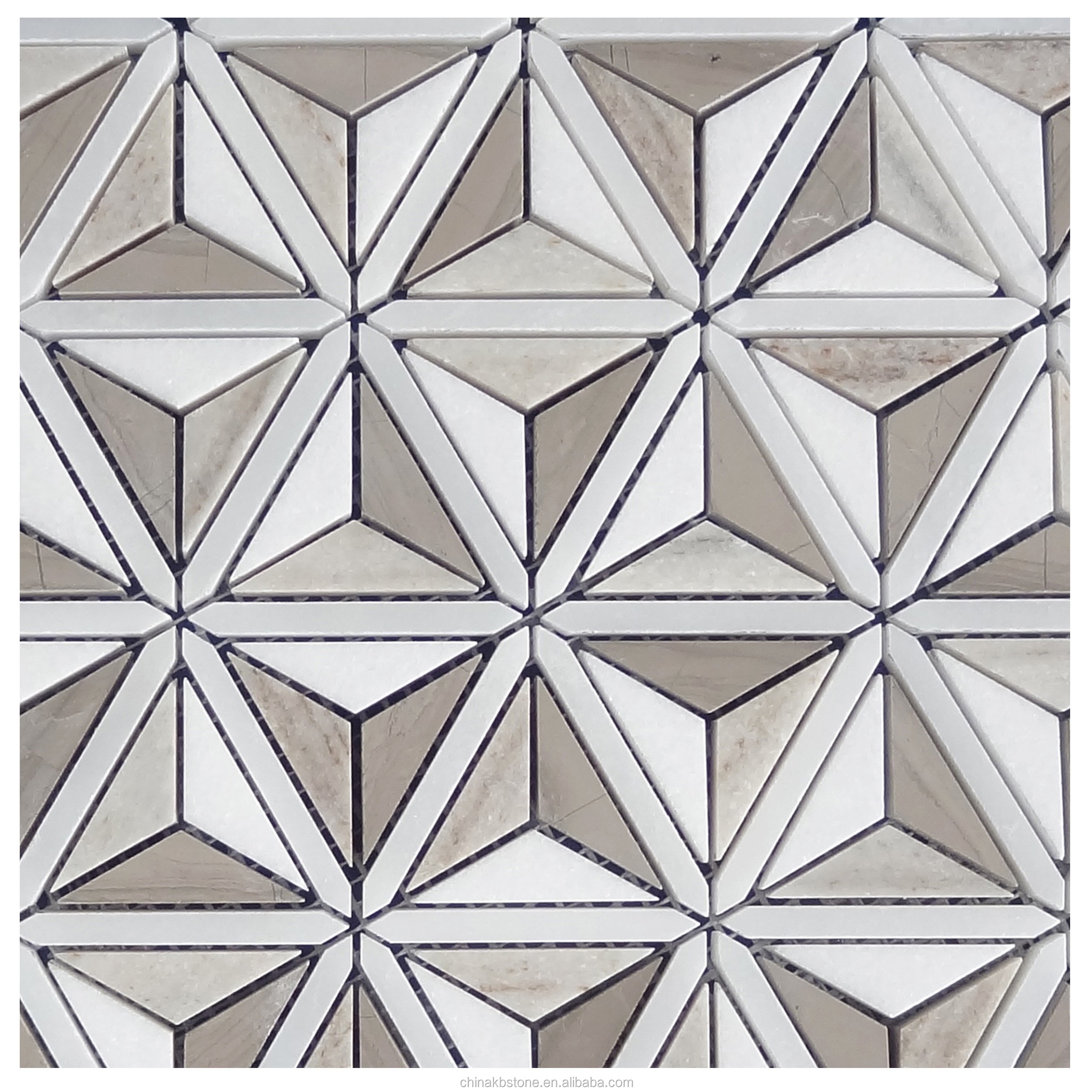 Basketweave china white marble wall mosaic