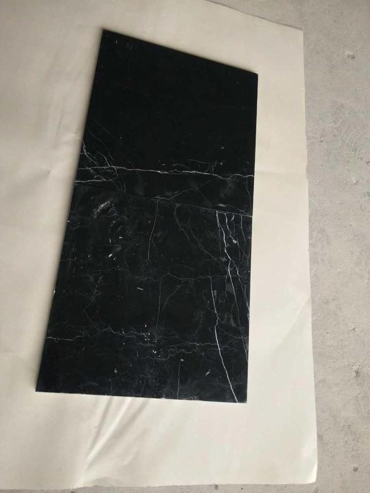 Nero Marquina Black Marble Tile 12X12,Chinese Cheap Price Natural Stone Slab Black