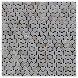 China Supply Round marble stone mosaic tile for floor tile interior stone mosaic