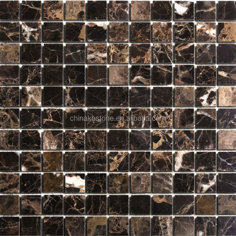 Emperador backsplash mosaic tile brick pattern made in Jiangsu inter China subway marble mosaic tiles interior tile