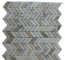 Herringbone calacatta gold mosaic tile