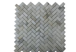 Herringbone calacatta gold mosaic tile