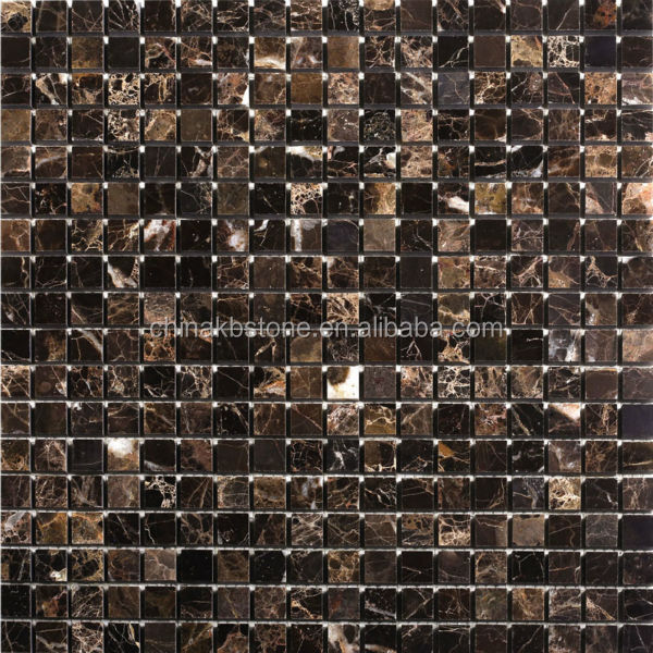 Emperador backsplash mosaic tile brick pattern made in Jiangsu inter China subway marble mosaic tiles interior tile