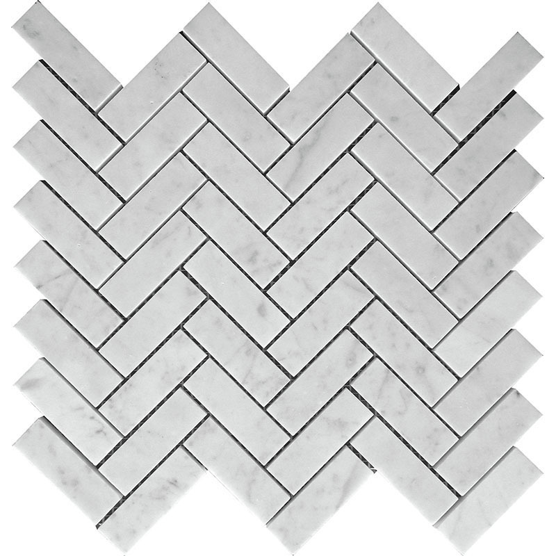 Basketweave china white marble wall mosaic