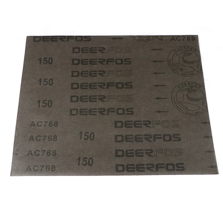 Deerfos abrasive sandpaper p1000 silicon carbide wet/dry sandpaper sheets