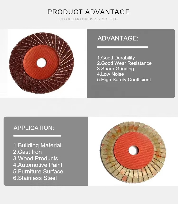 aluminum flexible abrasive flap grinding discs wheel for glass