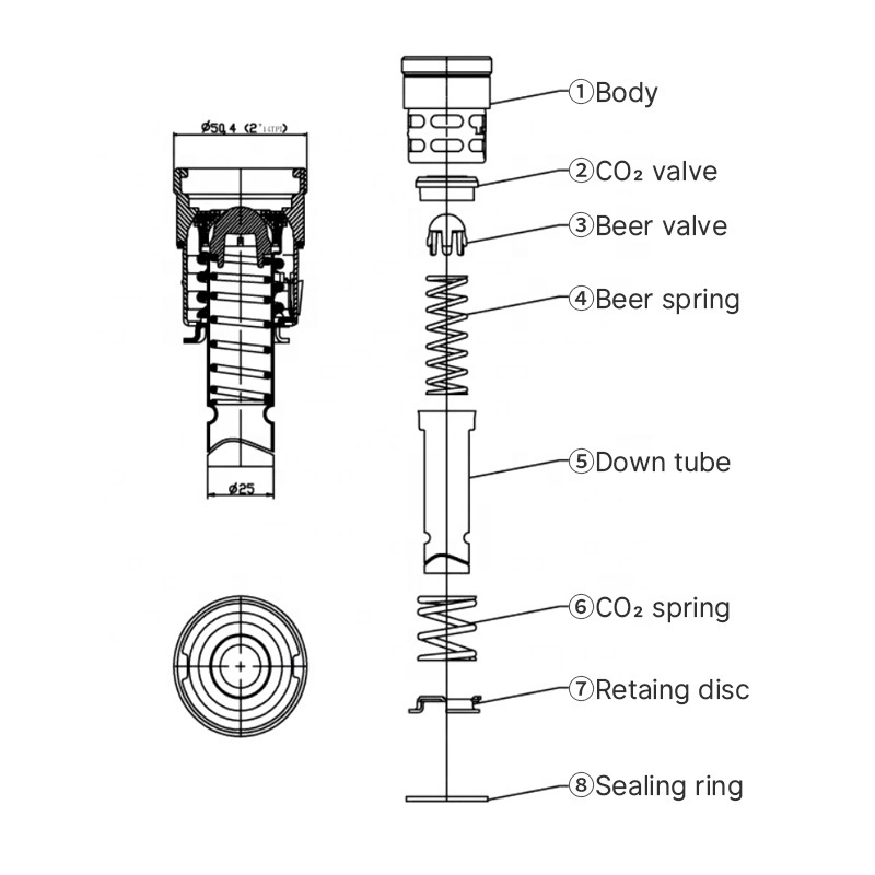 Barrel metal homebrewing party pump growler tap embossing mini kegging with faucet 4 tap american 10l beer keg coupler system s