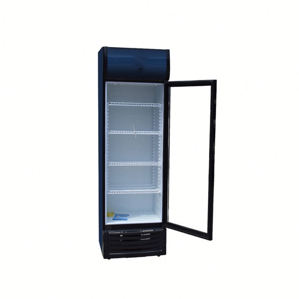 288L Good Quality And Price Of Single Temperature Single Door Beverage Showcase Refrigarator Retro