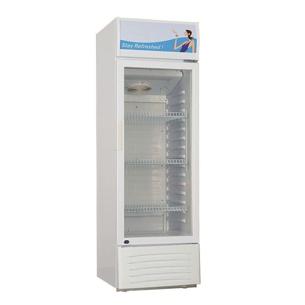 258L High Quality Mechanical Control Single Door Pepsi Cola Showcase Refrigerator