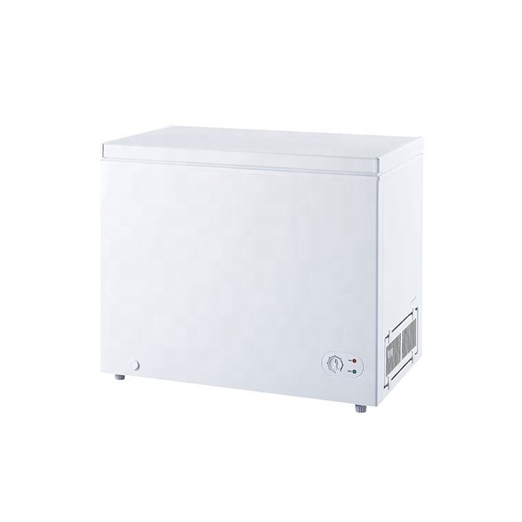 255L Top Open Fridge Chest Horizontal Deep Freezer With Silding Glass Door