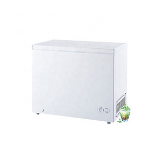 255L Top Open Fridge Chest Horizontal Deep Freezer With Silding Glass Door