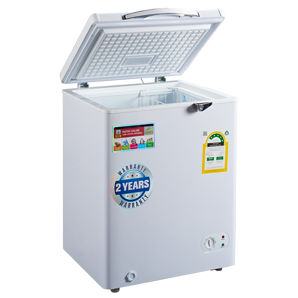 150L Home And Commercial Inside Or Outside Condenser Mini Chest Fridge Single Door Small Freezer With Lock And Key