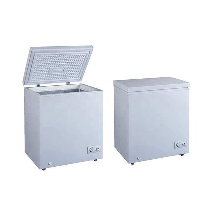 150L Home And Commercial Inside Or Outside Condenser Mini Chest Fridge Single Door Small Freezer With Lock And Key