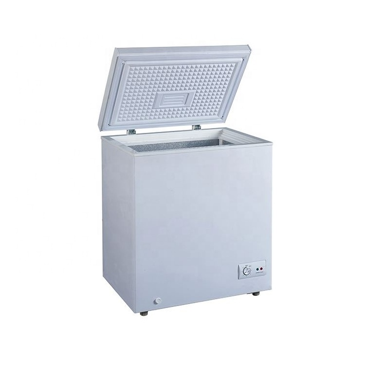 150L Home And Commercial Inside Or Outside Condenser Mini Chest Fridge Single Door Small Freezer With Lock And Key