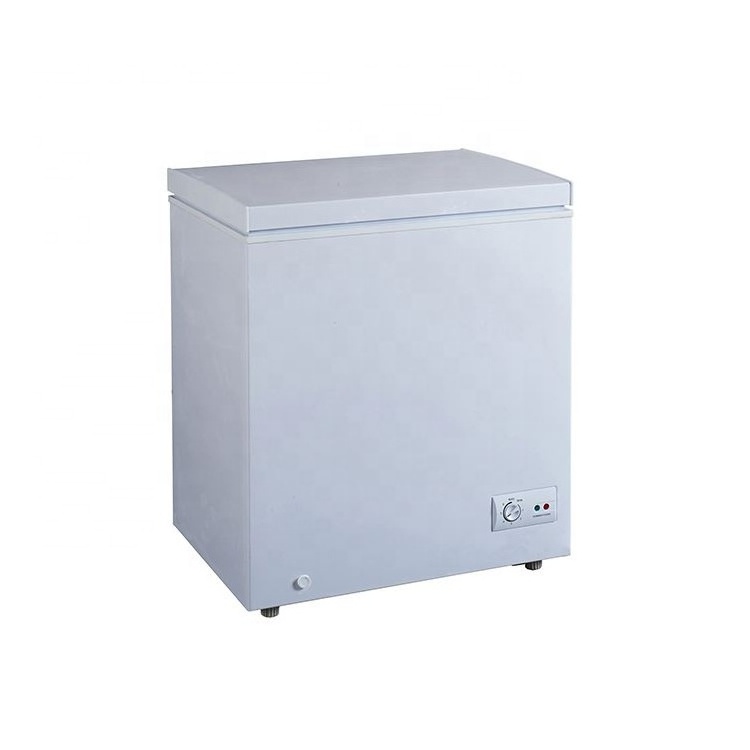 150L Home And Commercial Inside Or Outside Condenser Mini Chest Fridge Single Door Small Freezer With Lock And Key