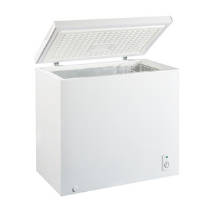 200L Fast Freezing Deep Freezer Portable Sliding Glass Door Chest Freezer With Lock And Light