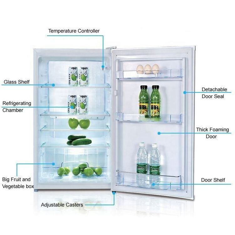 135L Eco-Friendly Solid Door Freezer Box Mini Fridge With Lock And Key