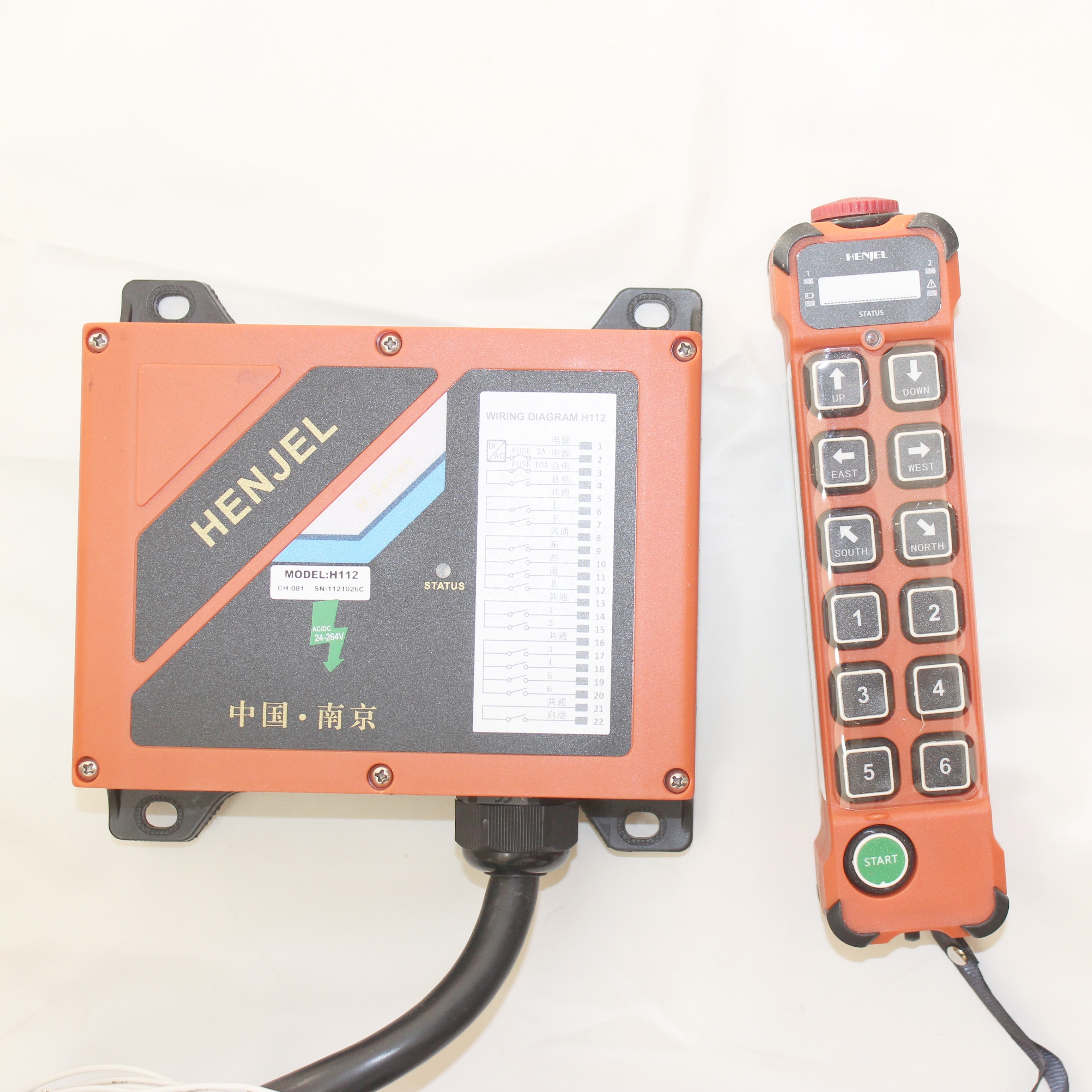 Henjel H112/H212 12 channel Industrial Wireless Overhead Crane Remote Control