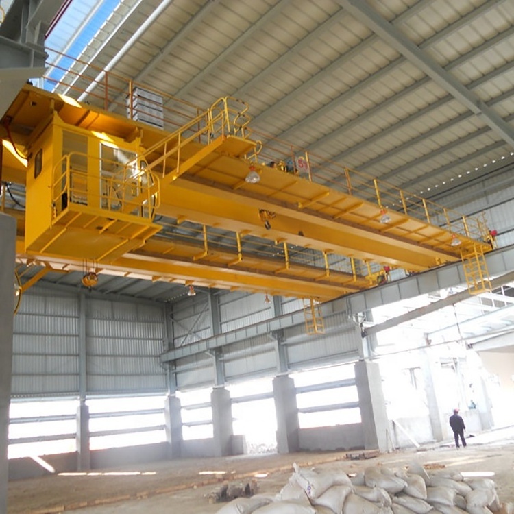 Double Girder Crane 50 ton with Trolley or Electric Winch Double Beam Workshop Electric Bridge Crane