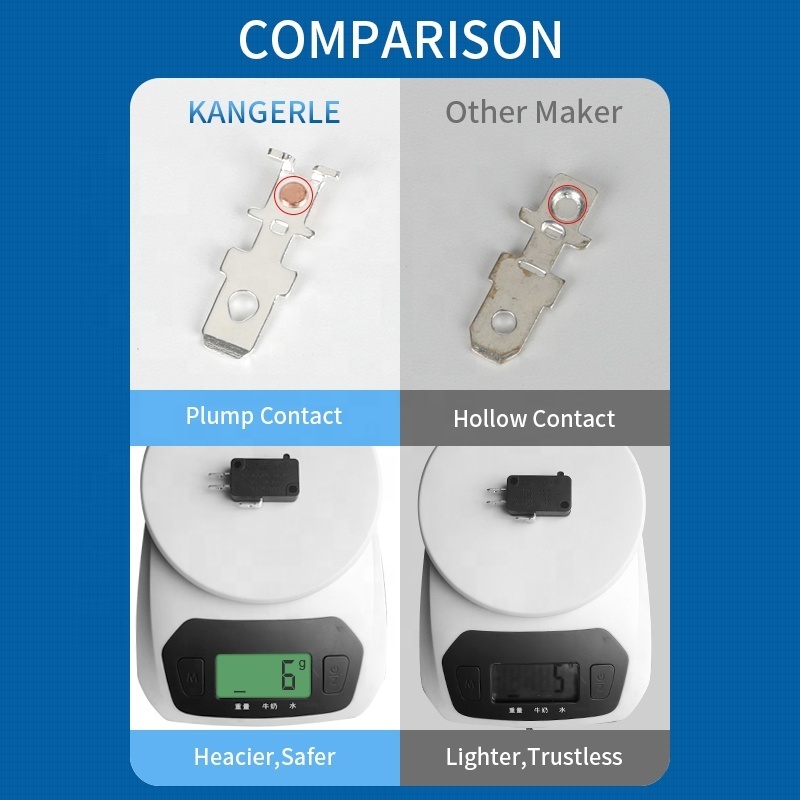 Kangerle KW3-6A-1C micro switch V15 series, miniature snap action long lever micro switch