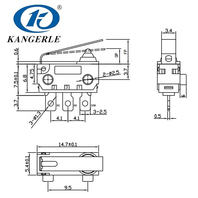 chinakel KW2-1A-2A-B6 automotive micro switch nozzle boot ip67 micro switch for charging gun