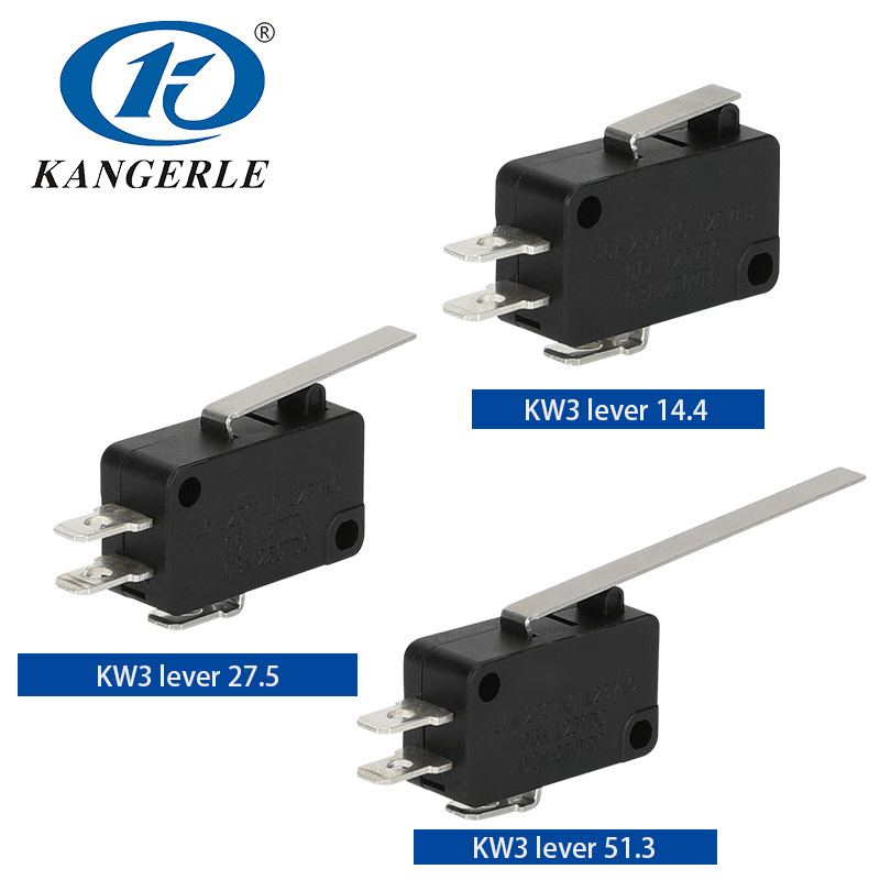 Kangerle KW3-6A-1C micro switch V15 series, miniature snap action long lever micro switch