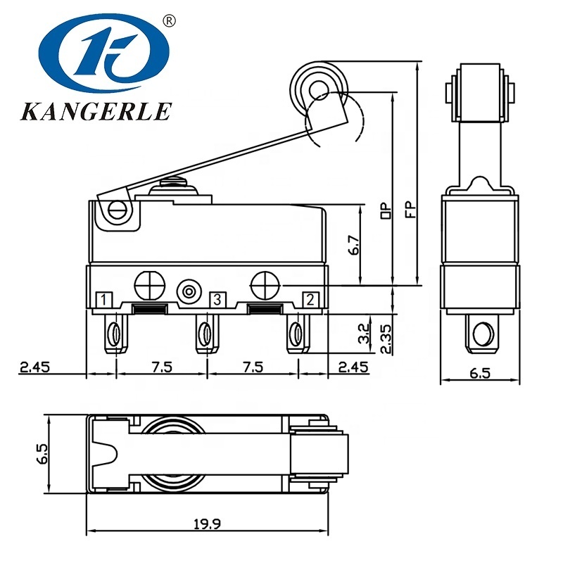 Chinakel WS1-10A-7A roller lever waterproof micro switches 12v