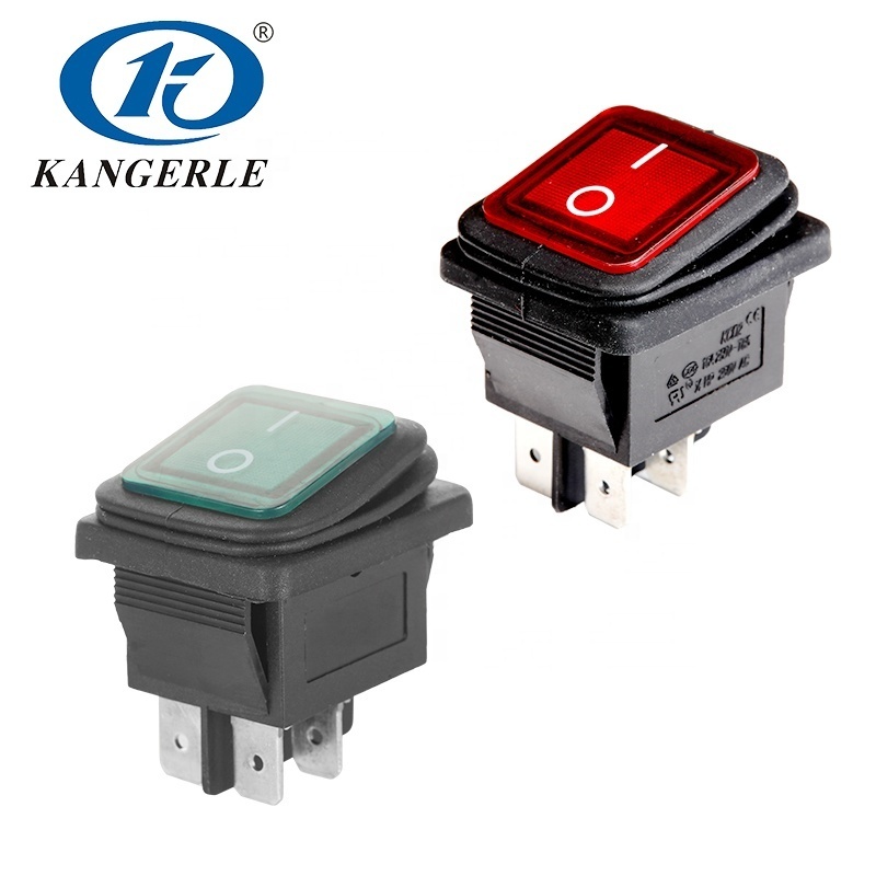 Chinakel KCD2-21F5 good price 3 pin rocker switch panel waterproof rocker switch with light