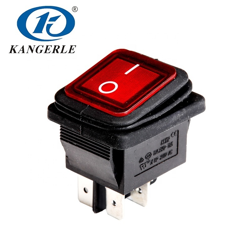 Chinakel KCD2-21F5 good price 3 pin rocker switch panel waterproof rocker switch with light