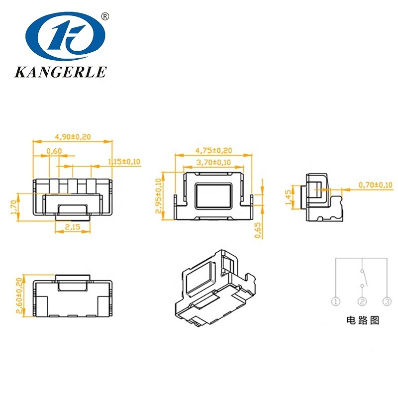 Chinakel  tactile switch fermtor door contact switch way tact switch hot selling   3x5x2.5H