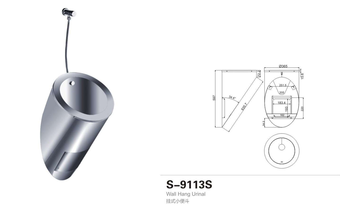 Wall Mounted Stainless Steel Toilet Urinals for Sale