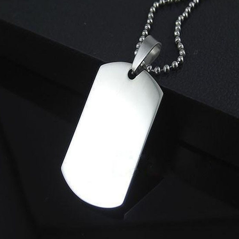 2022 Europe and America Stainless Steel Pendant Necklace Blank Necklace For men