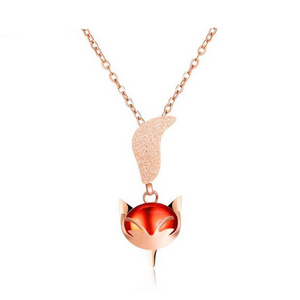 Cute Jewelry Fox Necklace Quantum Scalar Energy Pendent Necklace