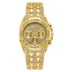 Hot Sale Custom Luxury Bling Hip Hop CZ Diamond Watches Women Iced Out Watches Silver Gold Stainless Steel Watch