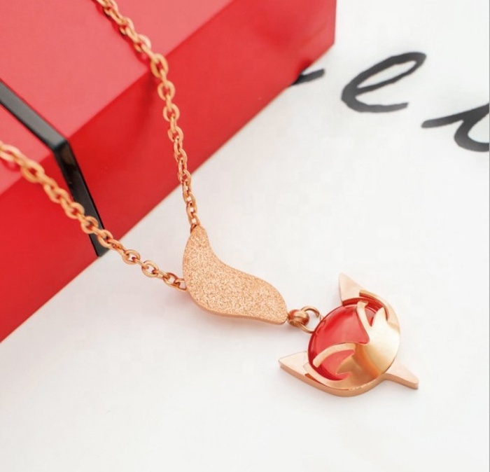 Cute Jewelry Fox Necklace Quantum Scalar Energy Pendent Necklace