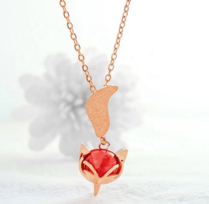 Cute Jewelry Fox Necklace Quantum Scalar Energy Pendent Necklace