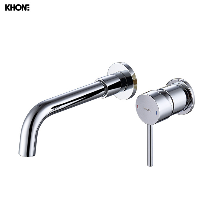 Hot sale gray wall basin faucet hot cool water bathroom basin faucet mixer