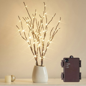 Hot Sale Lighted Branches  with Timer 70 LED Fairy Lights 18 inches Battery Operated  Willow Branches  with lights for Vase