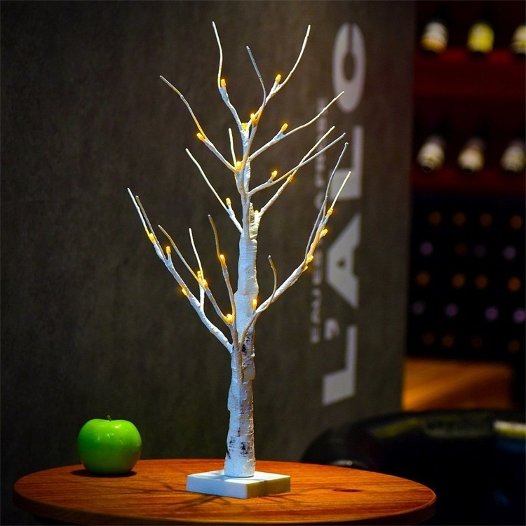 LED Silver Birch Light White Branches Warm White Light Silver Birch Twig Tree for Party Wedding Bedroom Living Room Home Indoor