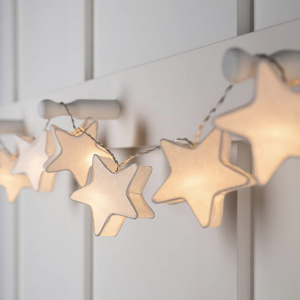 Directly Factory Supply  Indoor Paper Star Lantern Fairy Lights Battery Operated 10 Warm White LEDs