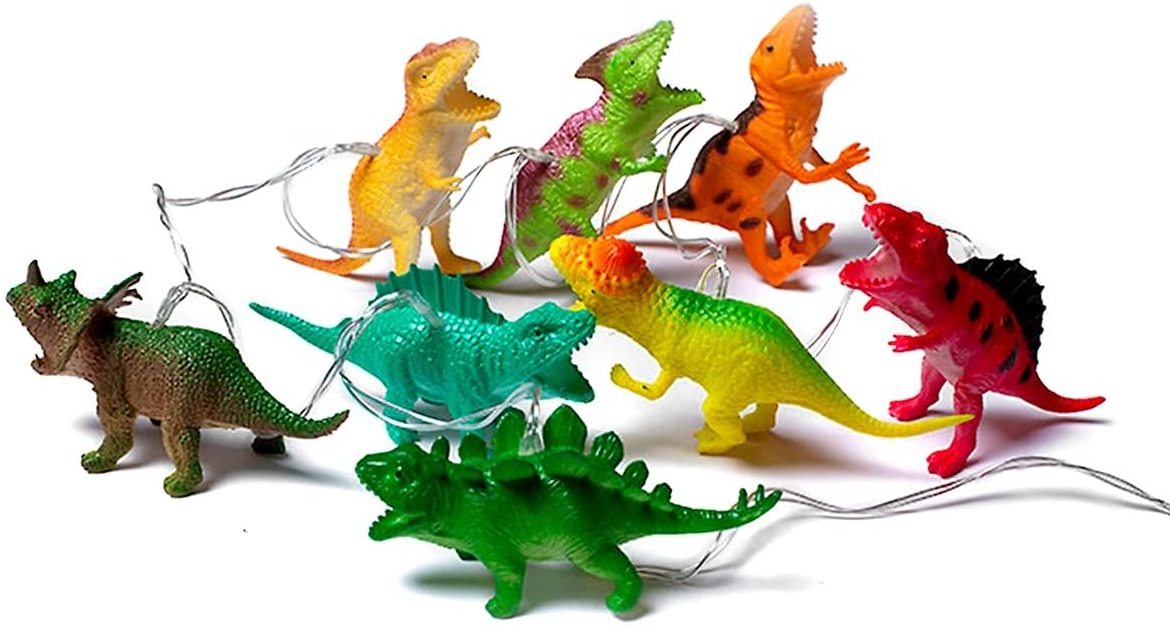 Children's Room Decoration Small Dinosaur Figures Set 10LEDS Fairy Light Dinosaurs String Lights