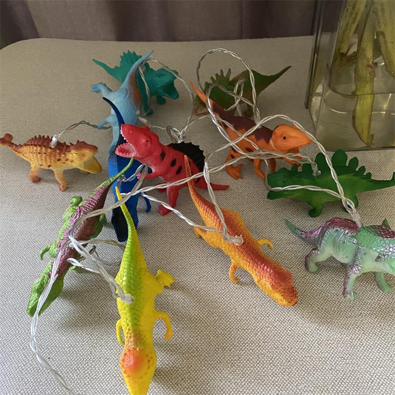 High Quality  Home Bedroom Decoration Battery Operated Remote  Control Dinosaur String Lights