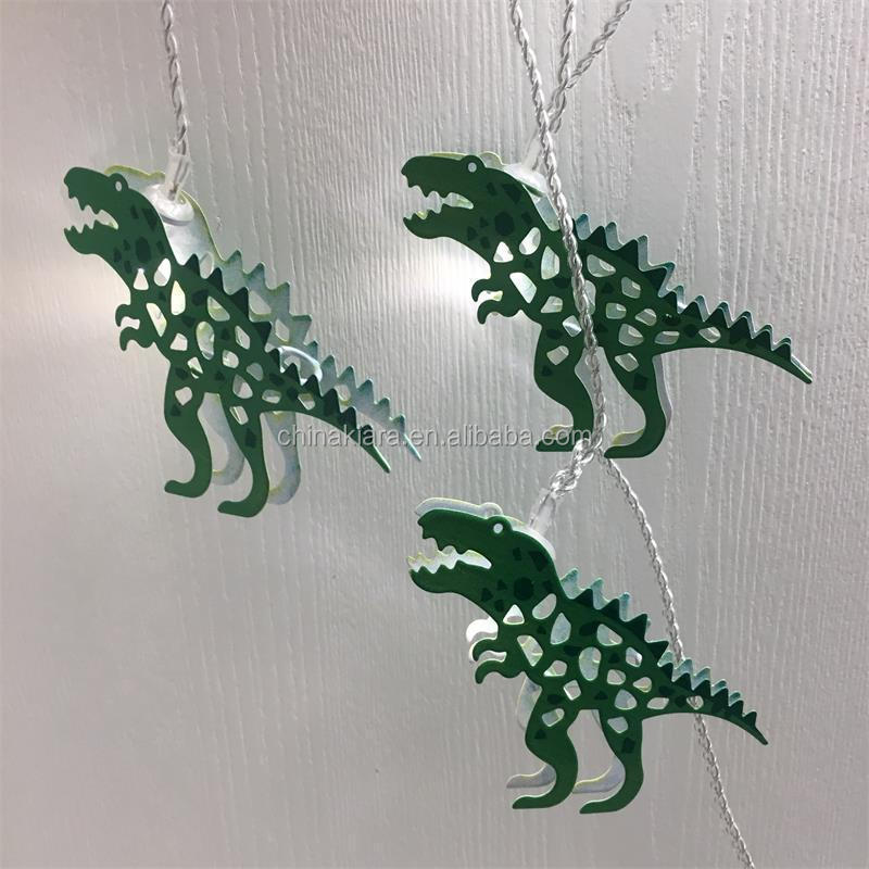 High Quality 1M 2M Led Light Decorative Party Lights 10 Led Metal Dinosaur String Lights