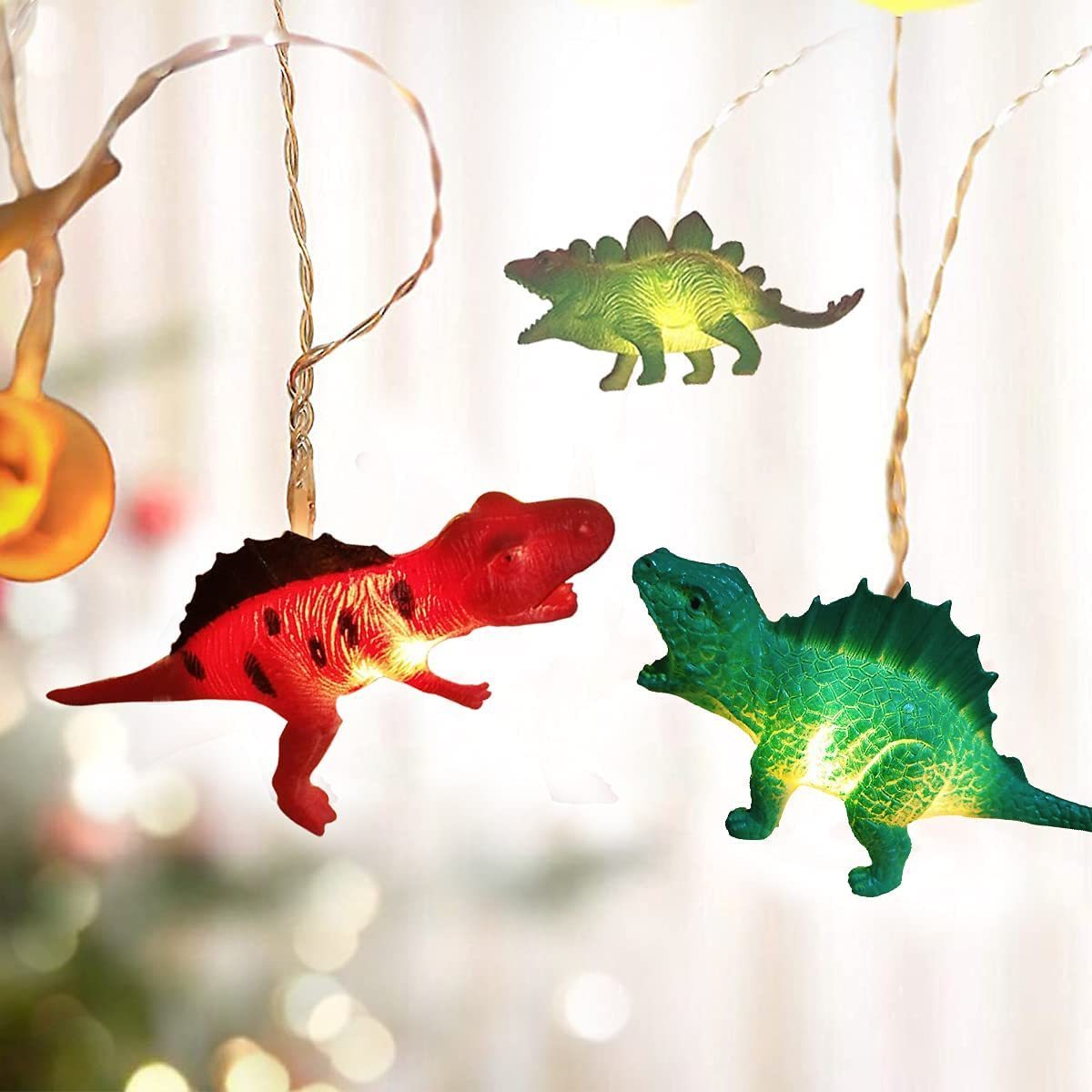 Children's Room Decoration Small Dinosaur Figures Set 10LEDS Fairy Light Dinosaurs String Lights