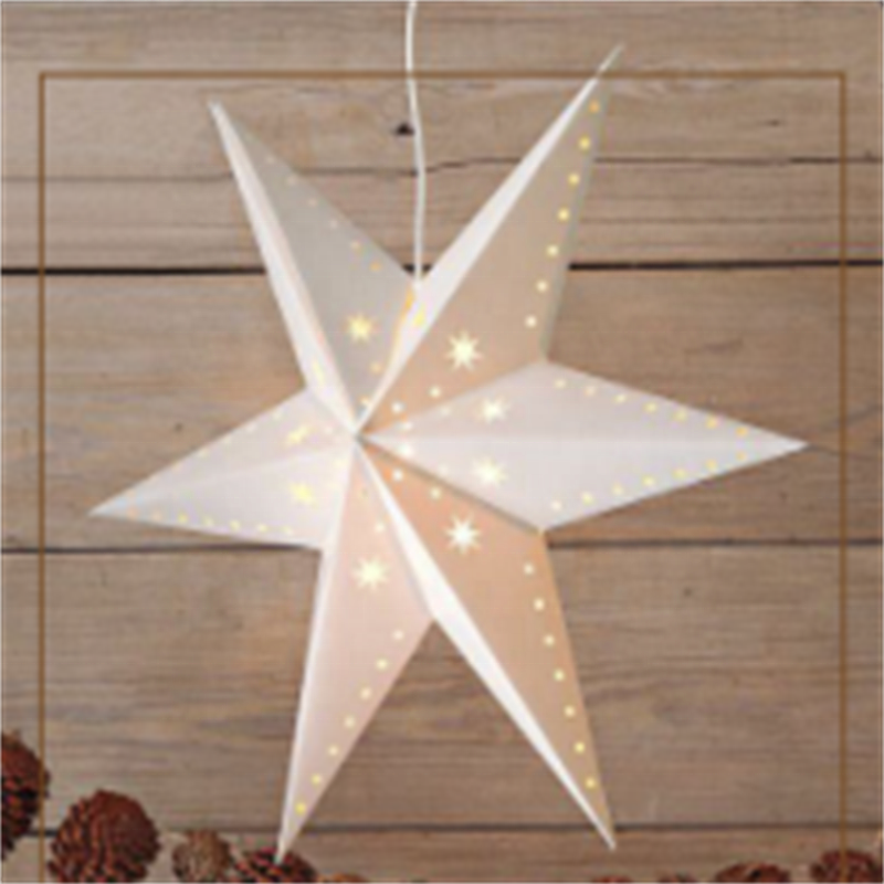 Party Home Decoration Hanging Star  Led Paper Lantern Lights