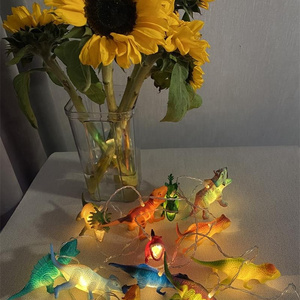 Children's Room Decoration Small Dinosaur Figures Set 10LEDS Fairy Light Dinosaurs String Lights