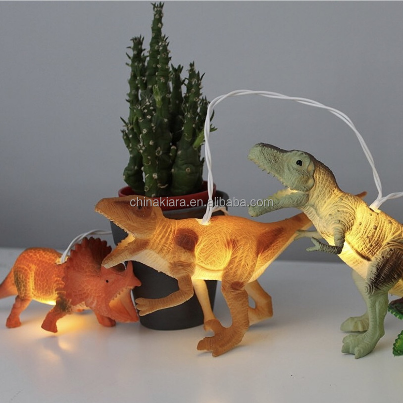 High Quality 1M 2M Led Light Decorative Party Lights 10 Led Metal Dinosaur String Lights