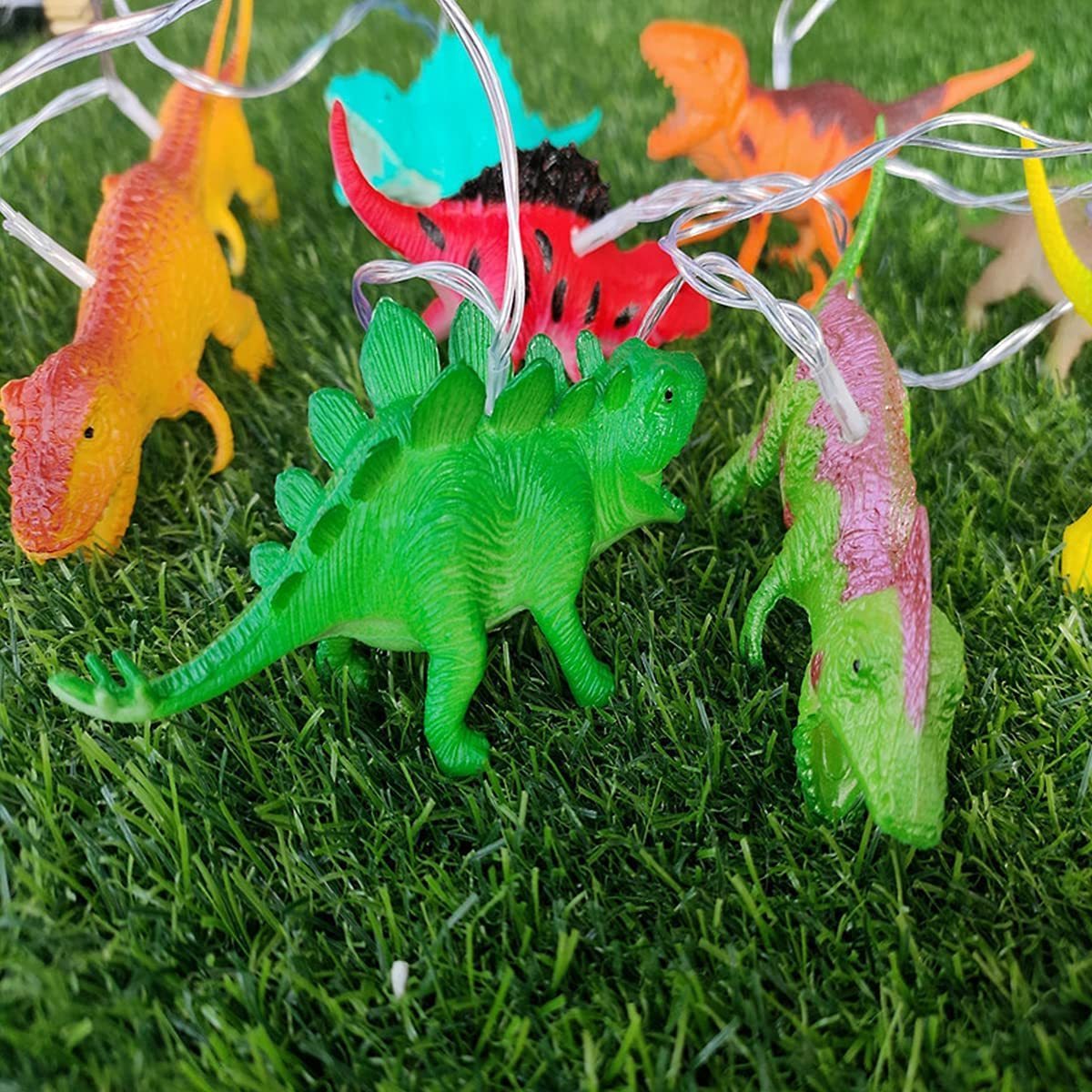 Children's Room Decoration Small Dinosaur Figures Set 10LEDS Fairy Light Dinosaurs String Lights